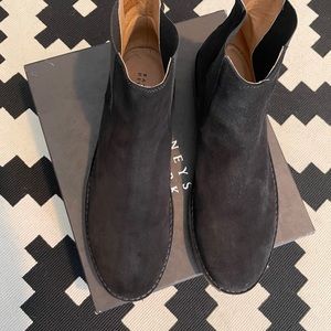 Barneys New York Black Suede Chelsea Crepe Sole 11